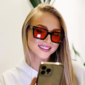 okulary Largo blokujące światło niebieskie z oprawkami w panterkę