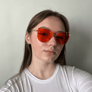 okulary blokujące światło niebieskie złote ramki nightshield paris