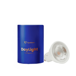 żarówka GU10 Full Spectrum z niebieskim opakowaniem produktowym