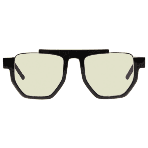 widok od przodu na okulary kosmos z filtrem światła niebieskiego